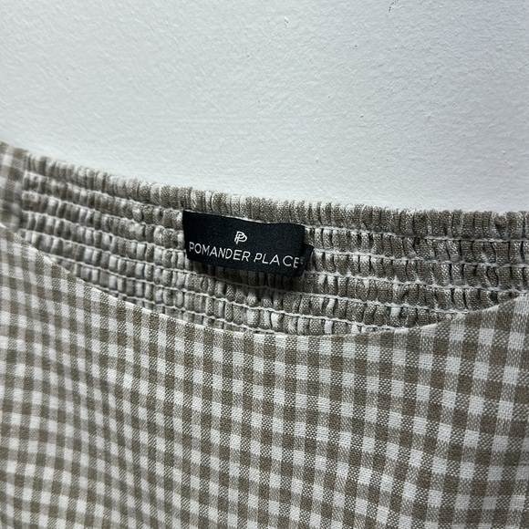 Tuckernuck Abigail Dress Mini Beachwood Gingham Plaid Tan Pomander Place XXXL - Picture 7 of 10